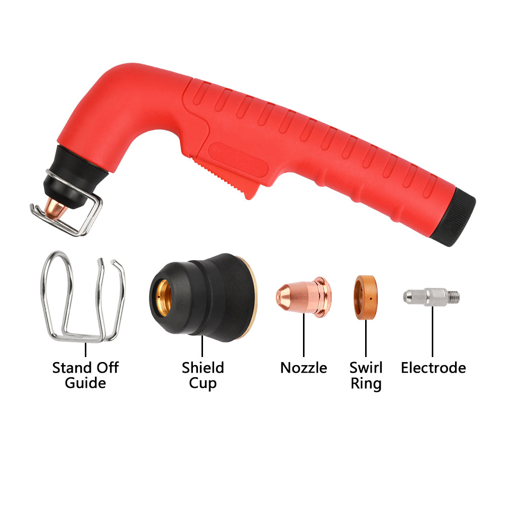 25Pcs Plasma Cutter Torch Set for Electric 95539 95413 - Consumables For S45 Torch Tip 0.8mm or 0.031''
