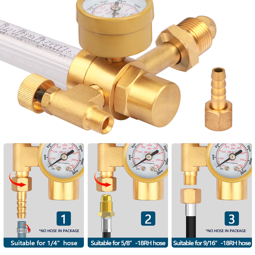 QB01 Argon/Co2 Welding Flow Meter Gas Regulator