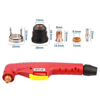 24Pce Plasma Cutter Torch Consumables Kit with IPT40 Tips & Electrodes for CUT-55DS Pro/CUT-65DS Plasma Cutters‌