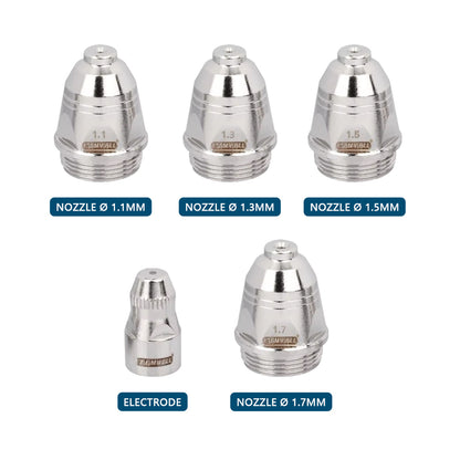 100pcs 40-100A P80 Plasma Cutting Electrodes Nozzles CNC Cutter Plasma Torch Consumable Tips