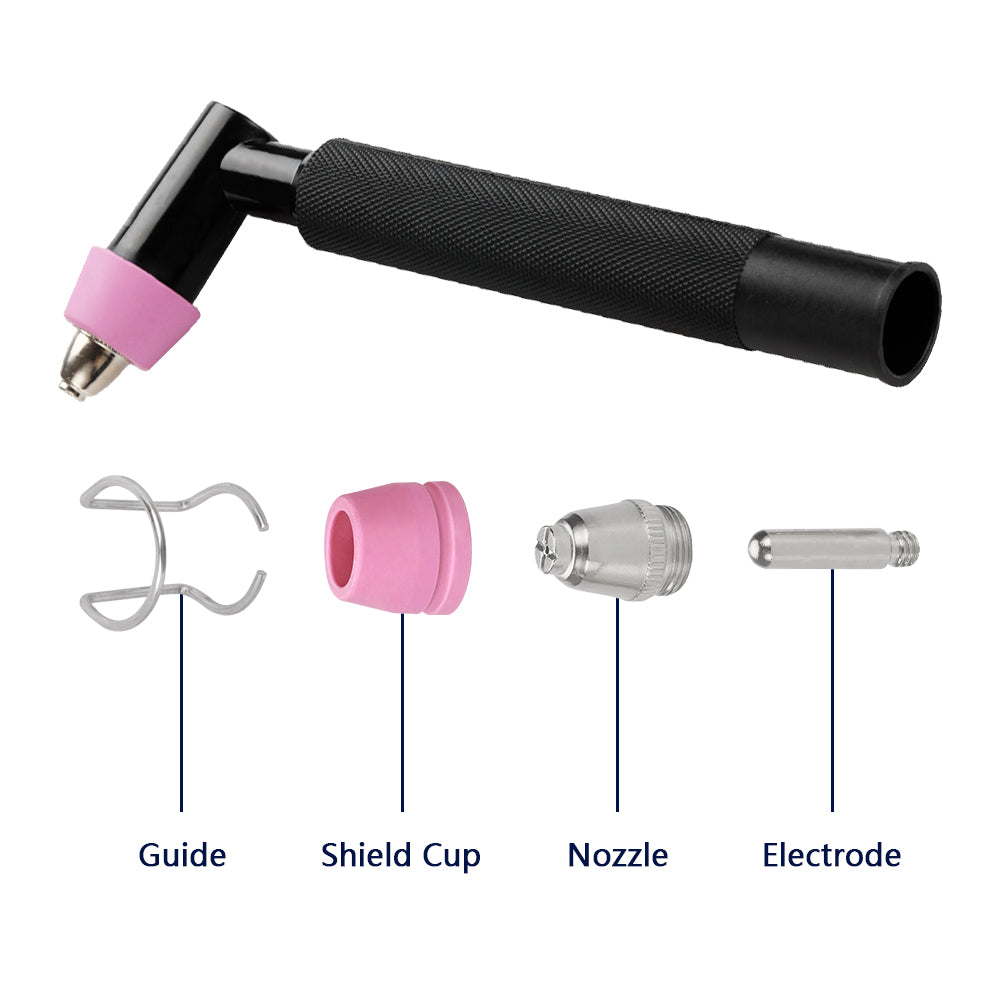 24Pce AG60 SG55 Consumables Kit Electrode Shield Cups Plasma Cutter Welder Torch with Guide WSD60 Plasma Cutters Parts