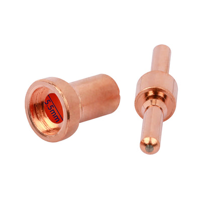 60Pcs PT31 Extended Plasma Cutter Electrode Tips Cup Plated Consumables For PT-31 CUT40 CUT50 LGK40 HYC410